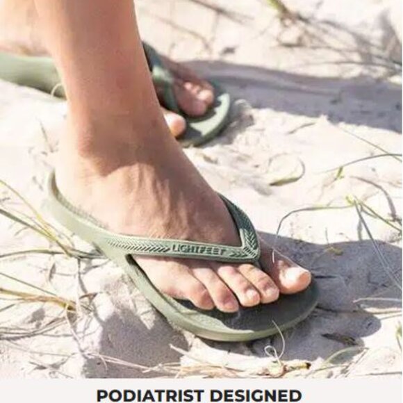 Lightfeet Arch Support Flip Flops New w/ Tags Navy Size EU 46-47 M 13 W 14 - Picture 6 of 15